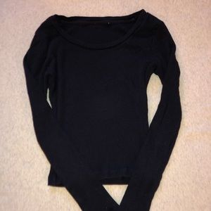 Navy Blue American Eagle Crop Top